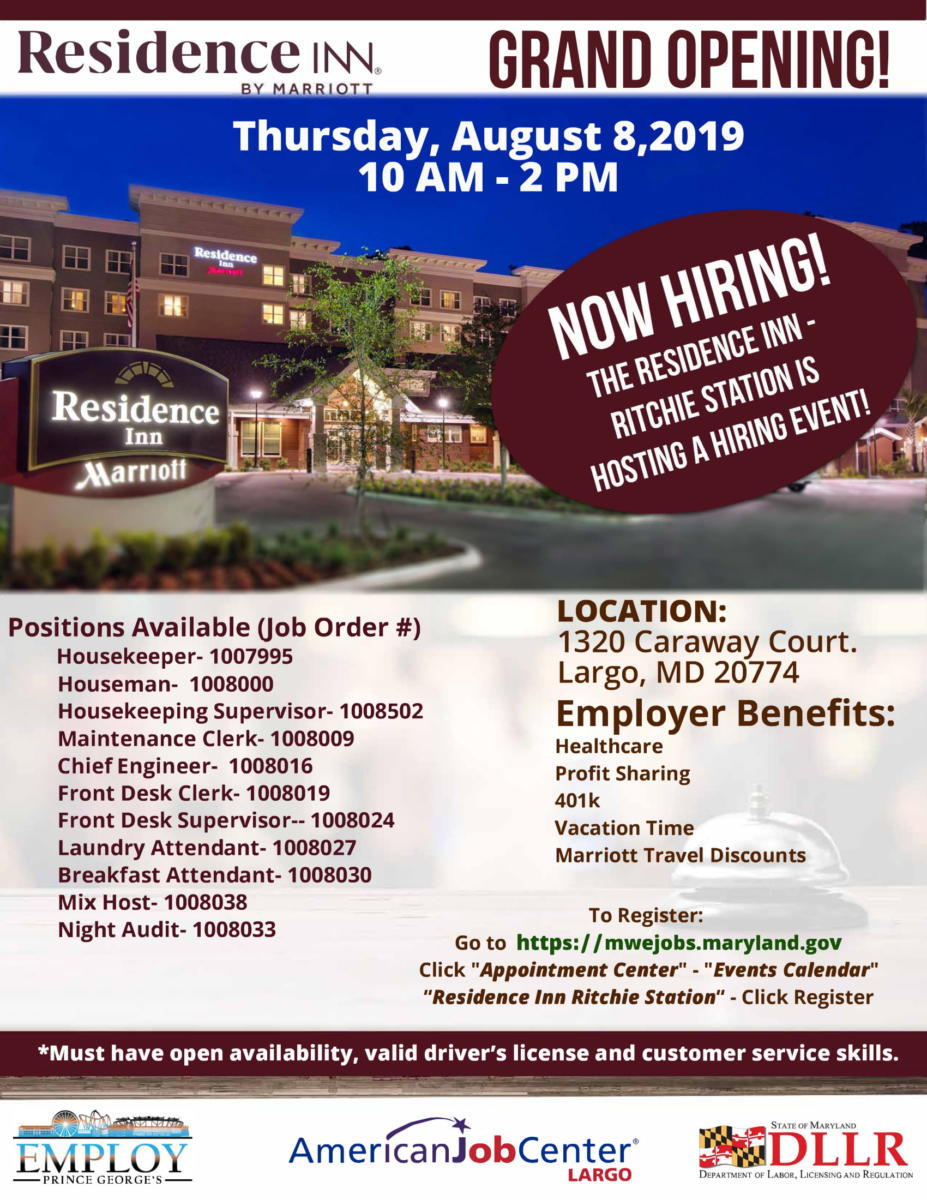 Residence Inn Grand Opening Hiring Event 8.8.19-1 (1)