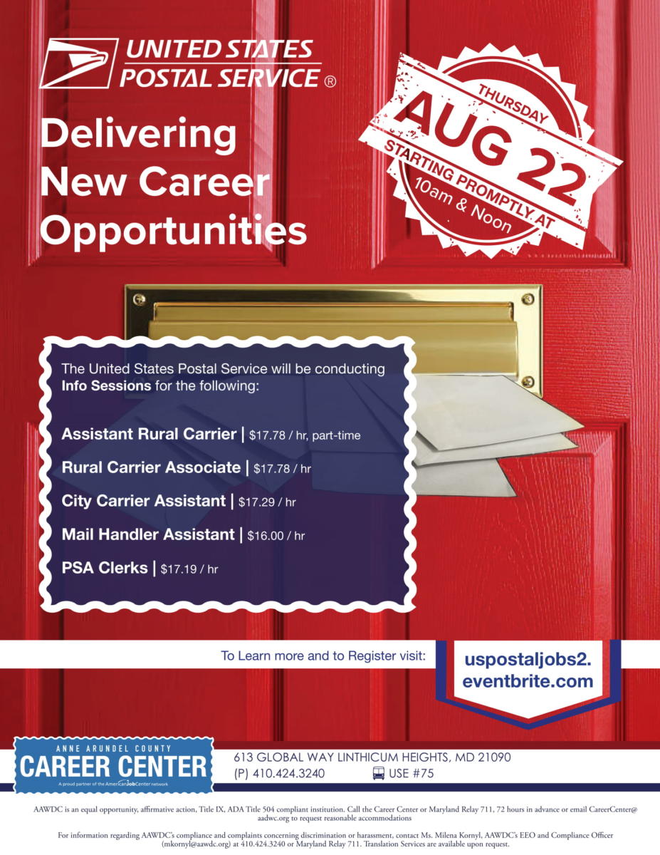 USPS Hiring Event flyer Aug-1