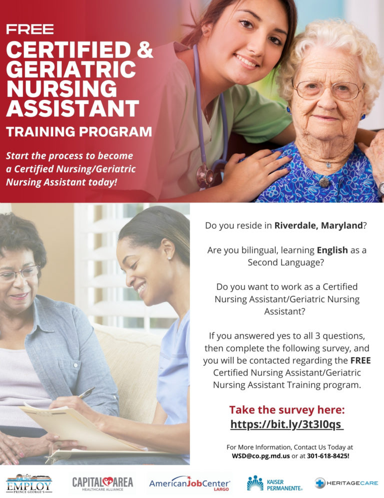 Free Certified & Geriatric Nursing Assistant Training Program Employ